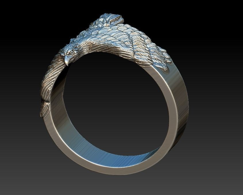 Eagle Ring 3D print model_4