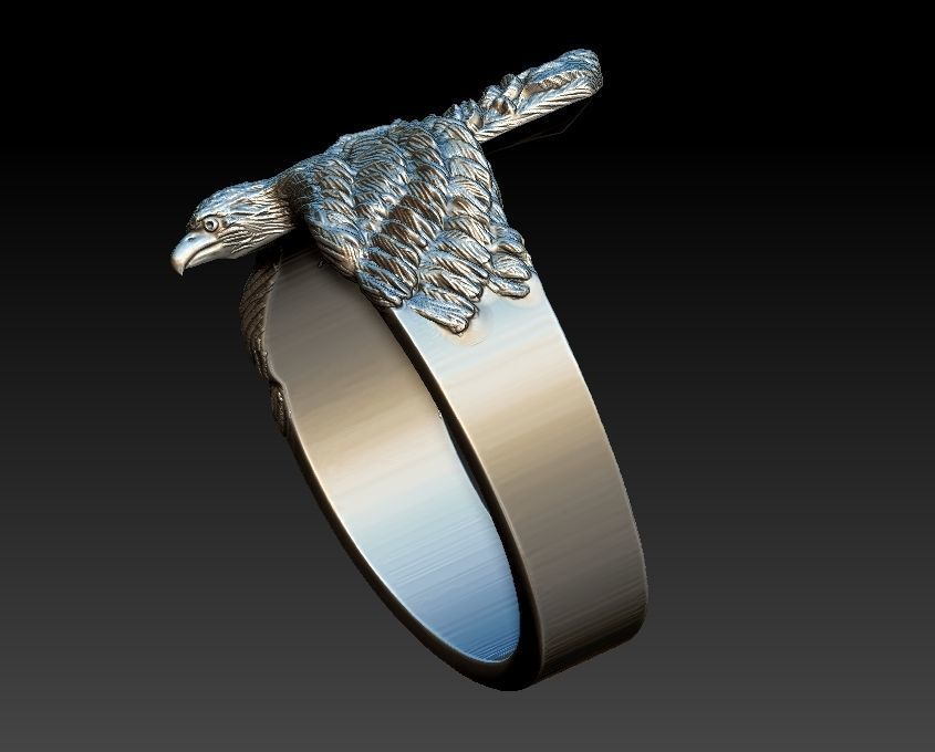 Eagle Ring 3D print model_6