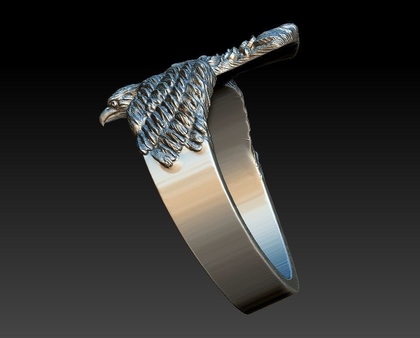Eagle Ring 3D print model_7