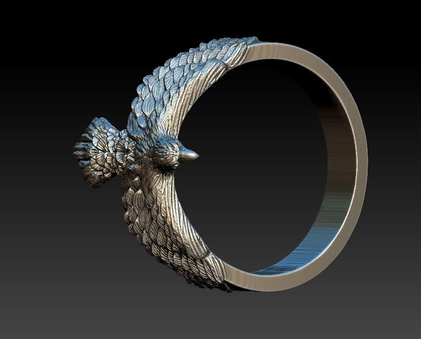 Eagle Ring 3D print model_15