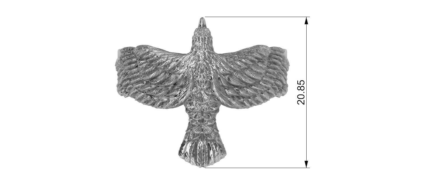 Eagle Ring 3D print model_16