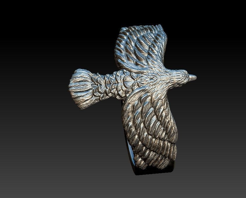 Eagle Ring 3D print model_13