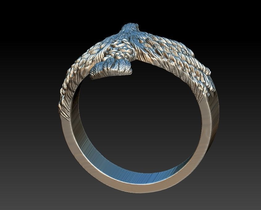 Eagle Ring 3D print model_9