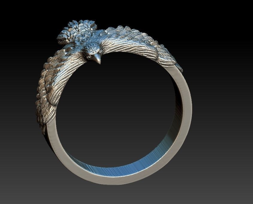 Eagle Ring 3D print model_3