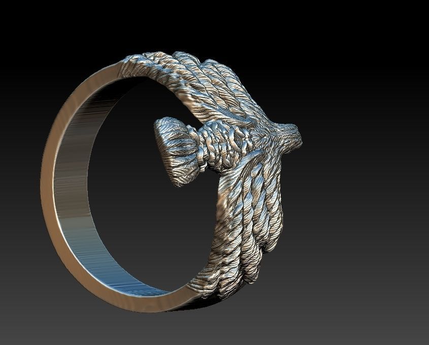 Eagle Ring 3D print model_14
