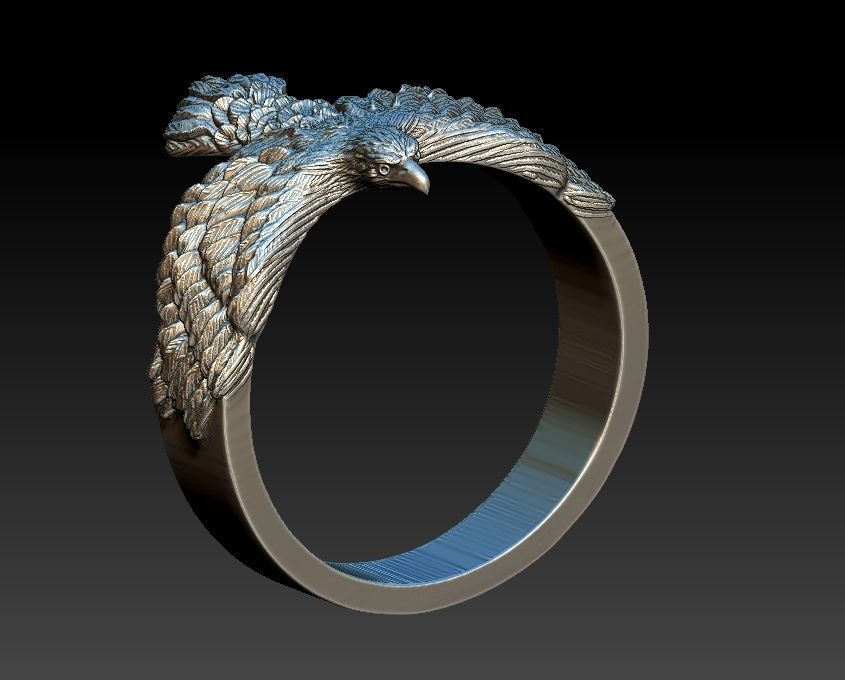 Eagle Ring 3D print model_2