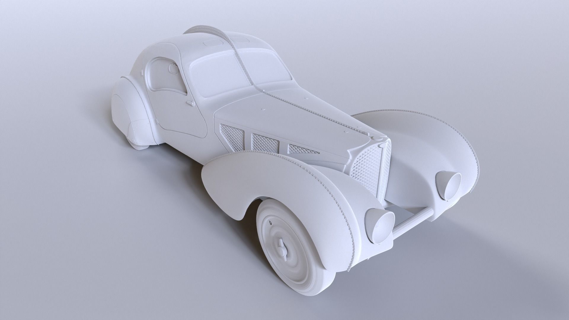 BUGATTI ATLANTIC - LA VOITURE NOIRE 1-64th 3D print model_2