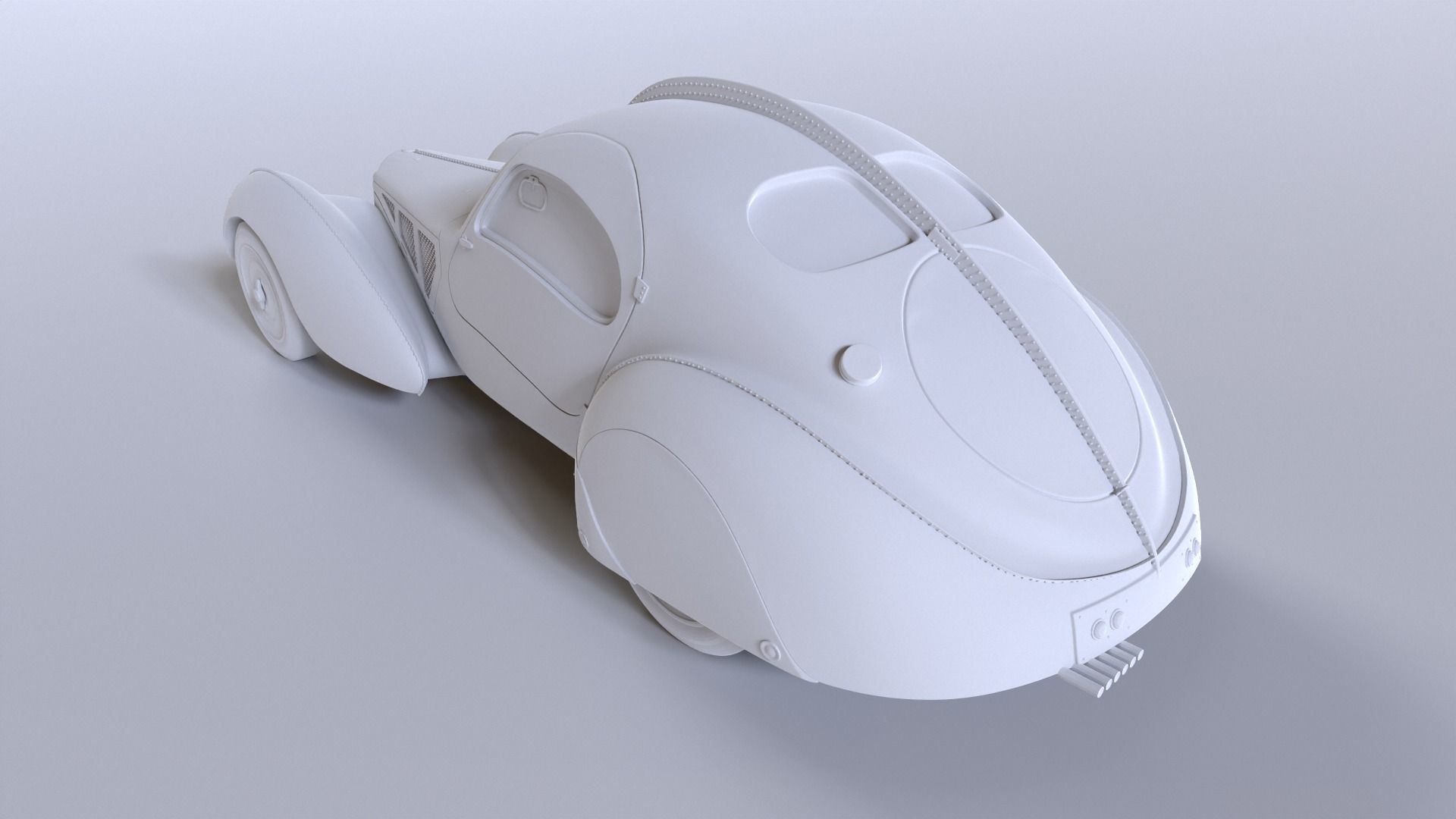 BUGATTI ATLANTIC - LA VOITURE NOIRE 1-64th 3D print model_3