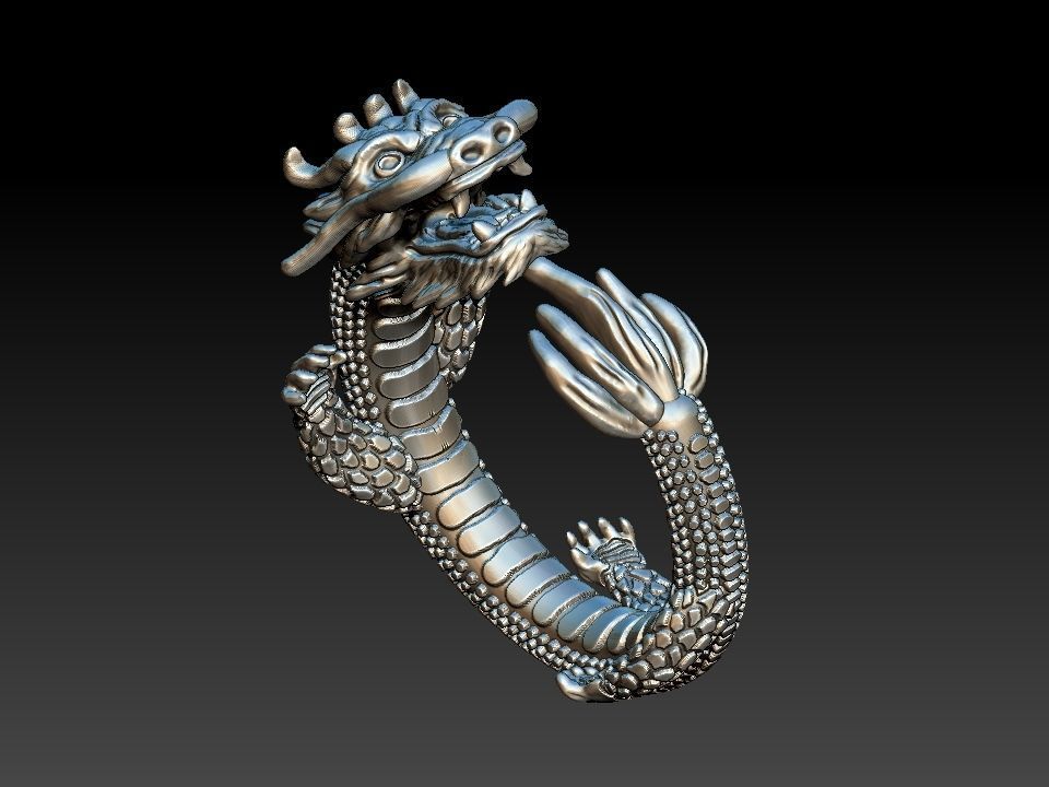 Dragon Ring 3D print model_1