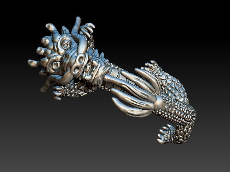 Dragon Ring 3D print model_9