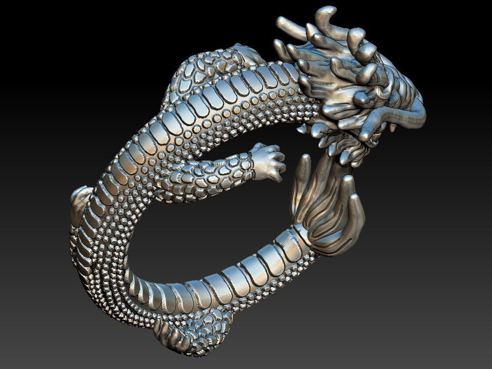 Dragon Ring 3D print model_10