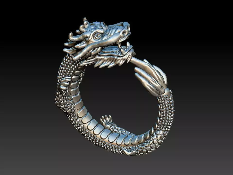 Dragon Ring 3D print model_0