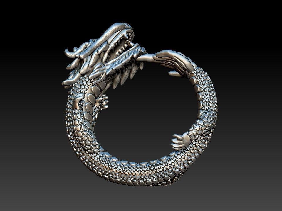 Dragon Ring 3D print model_11