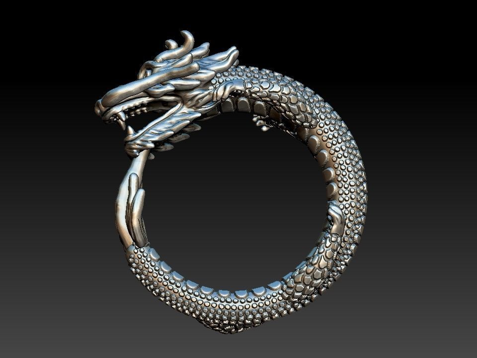 Dragon Ring 3D print model_4