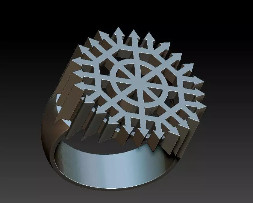 Trident Spikes Ring 3D print model