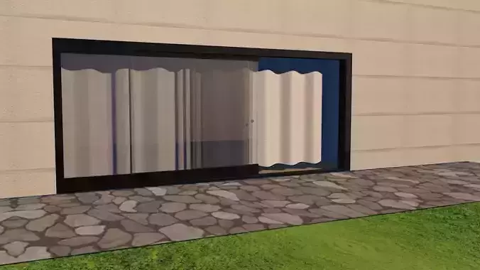 sliding glass door Free 3D model