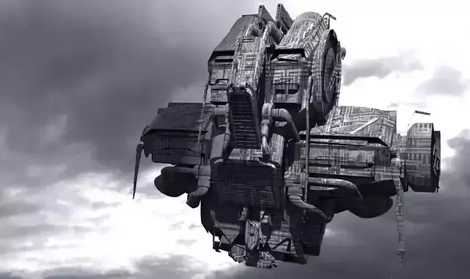 Prometheus Ship architecture Ruin 3D model