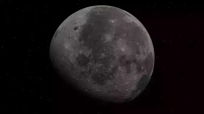 Photorealistic Moon 3D