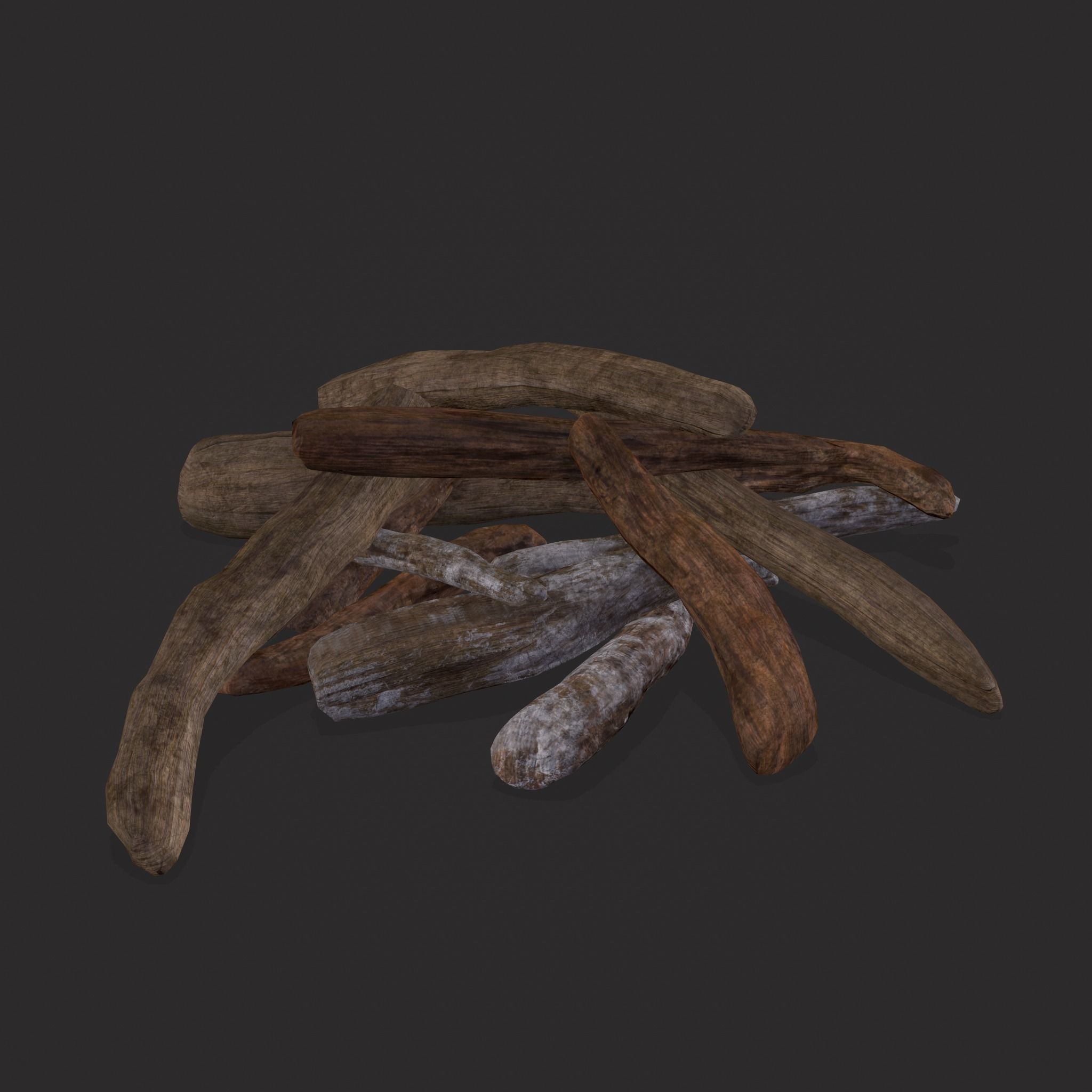 Driftwood Pile and Ornament 3D Model Collection_6