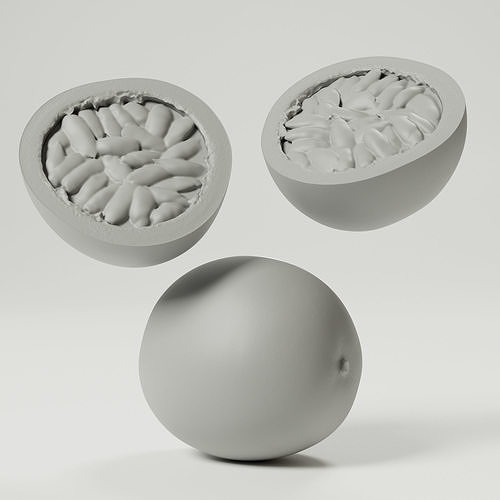 Passion Fruit - Var02 Low-poly 3D model 4