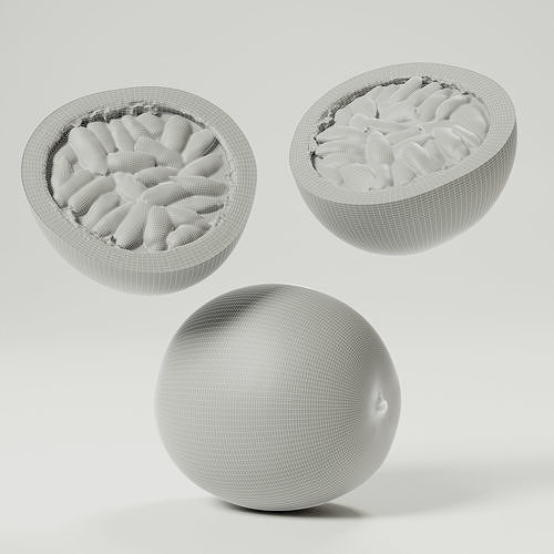 Passion Fruit - Var02 Low-poly 3D model 2