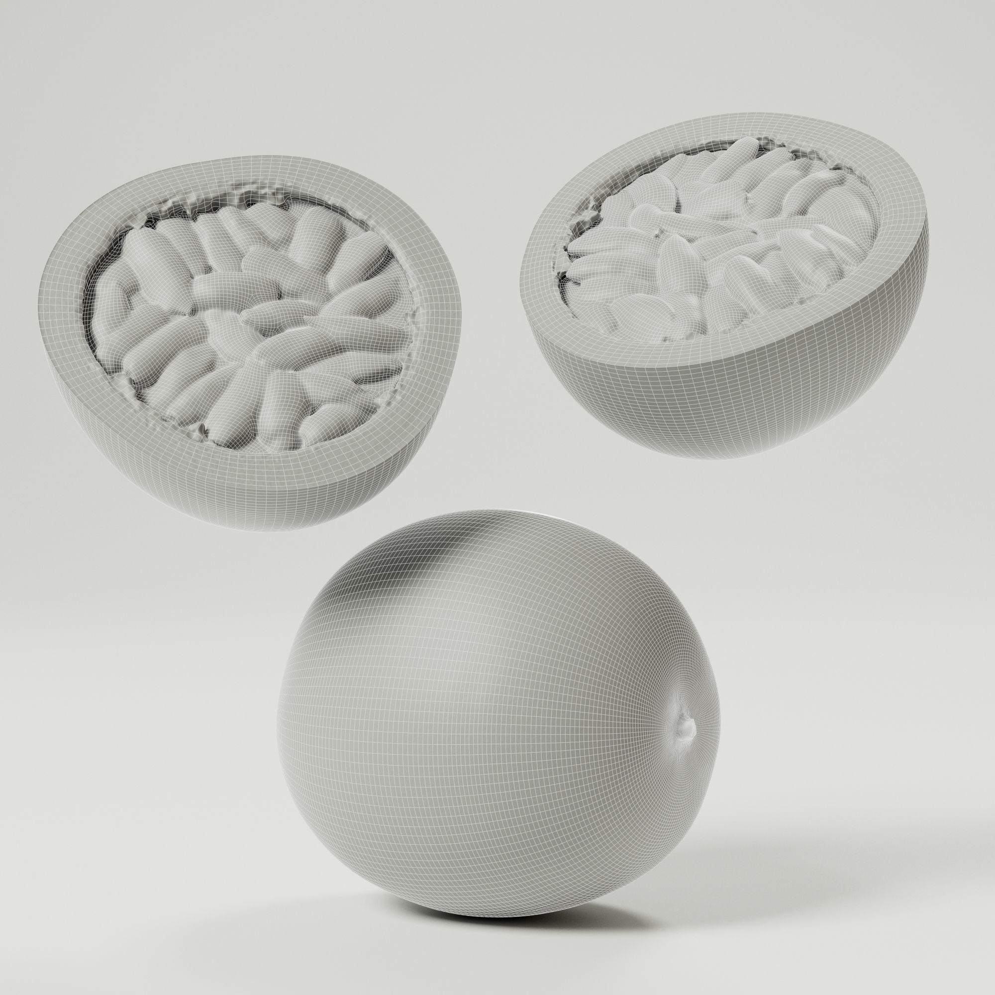 Passion Fruit - Var02 Low-poly 3D model_1