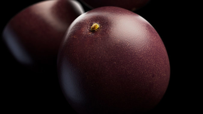 Passion Fruit - Var02 Low-poly 3D model 6
