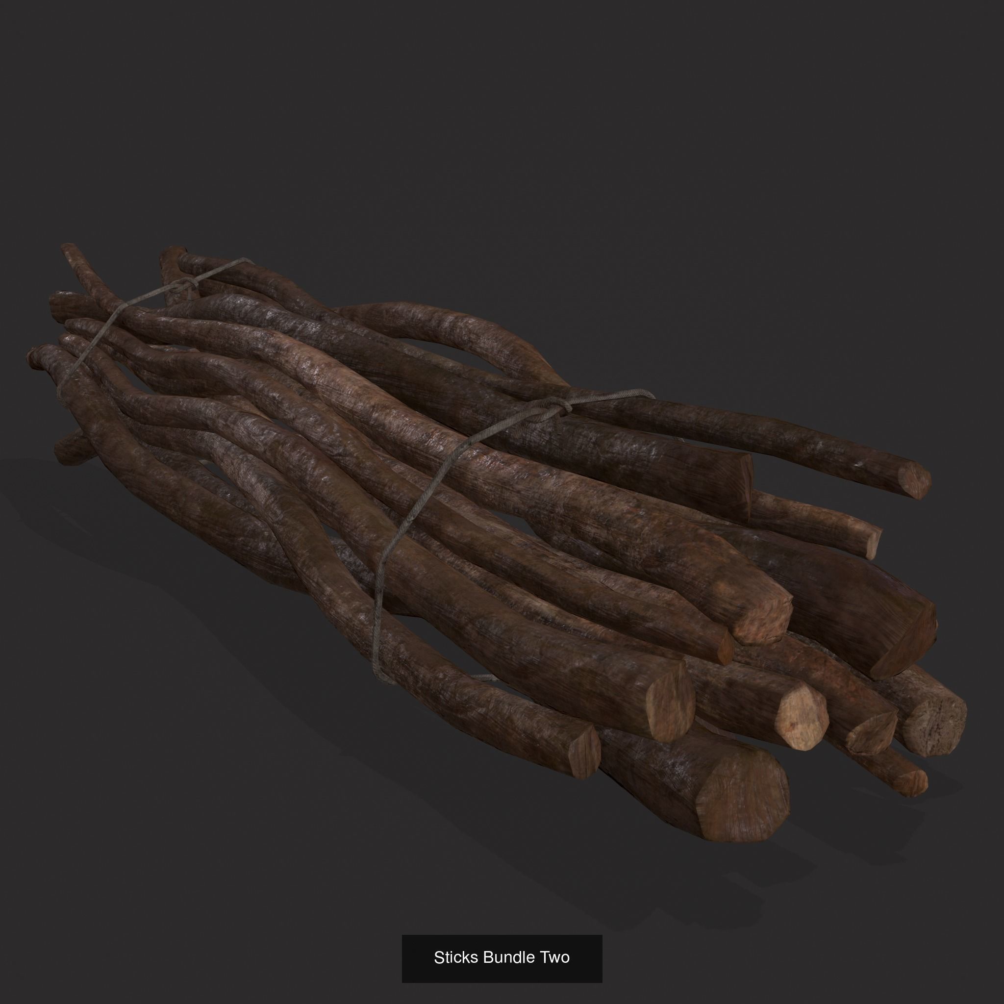 Driftwood Ornament and Stick Pile 3D Model Collection_7