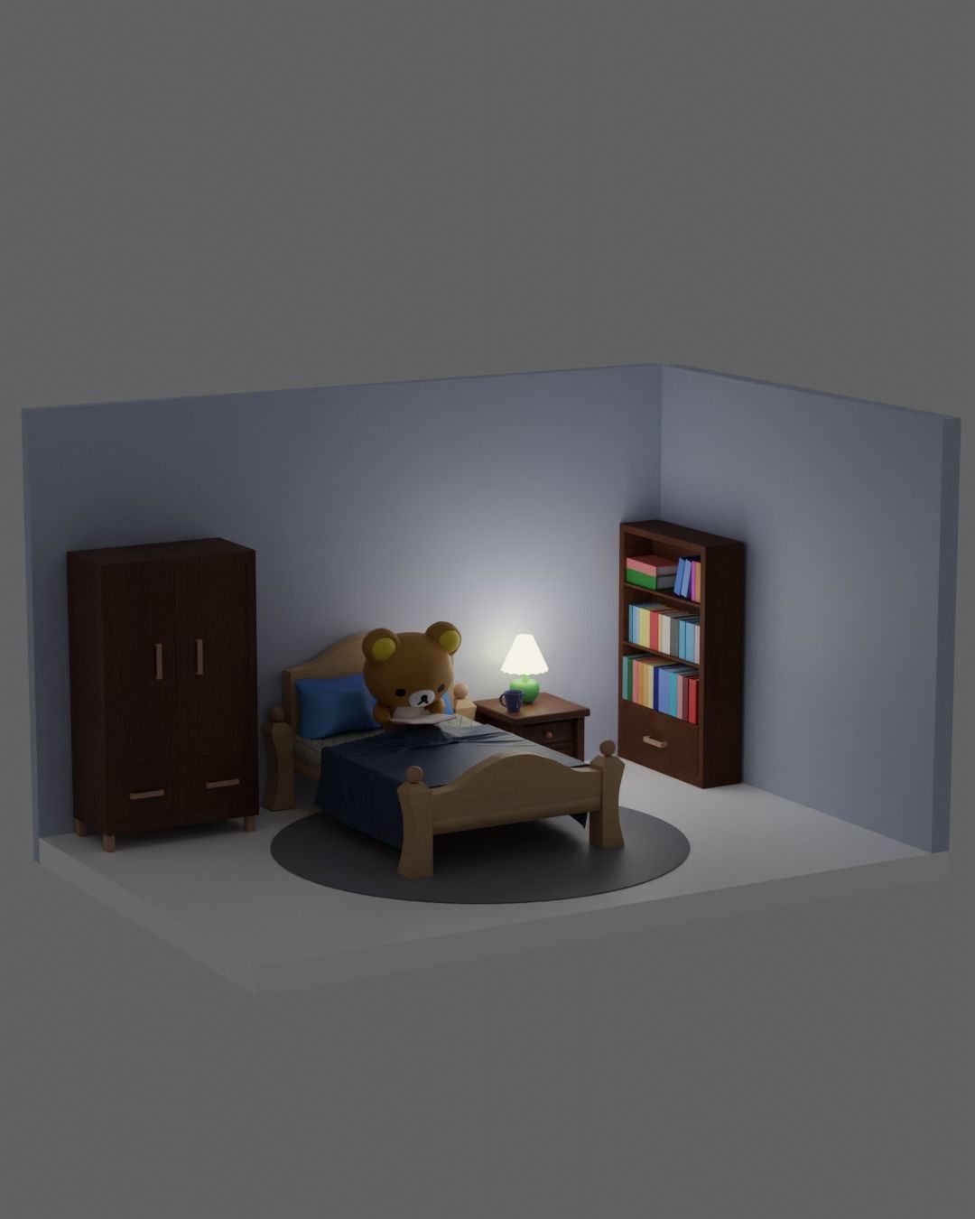 Rilakkuma character 3D model_2