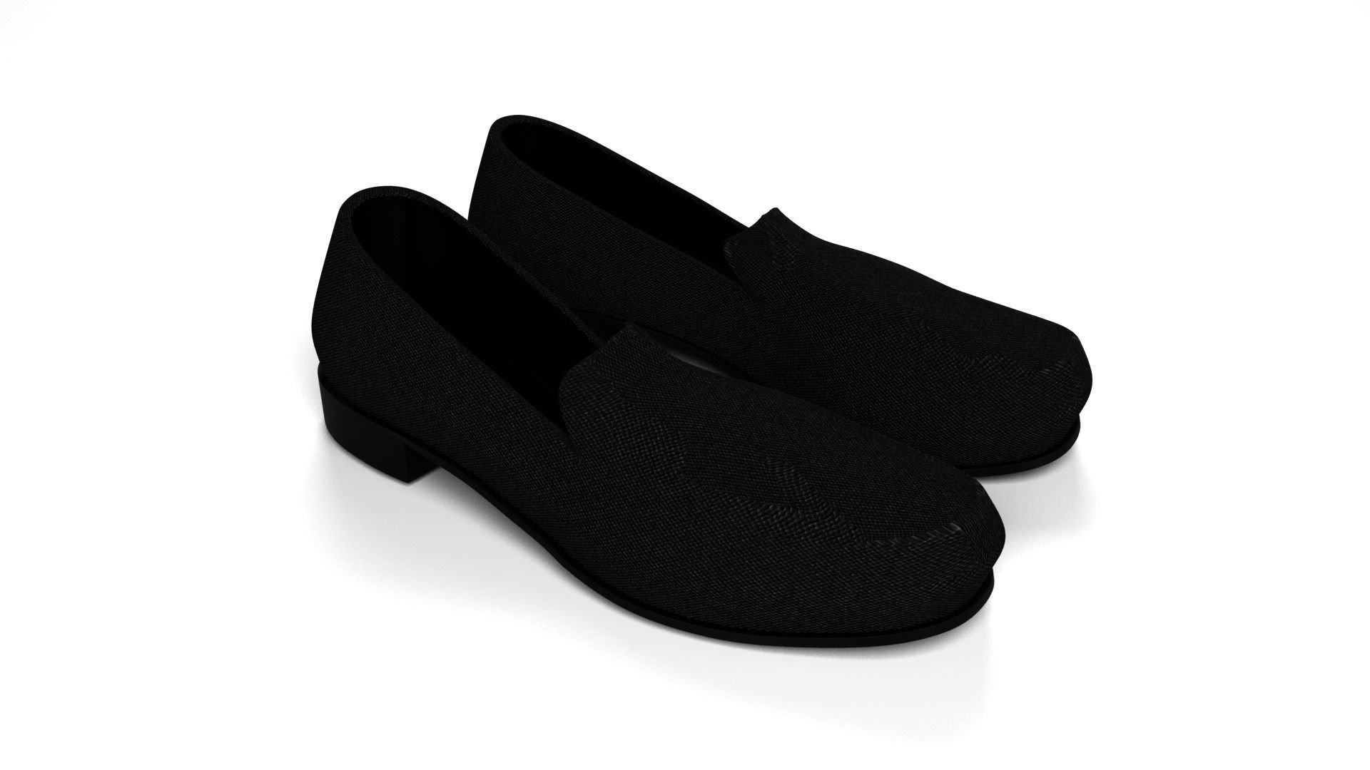 Women Loafer Flat 3D model_11