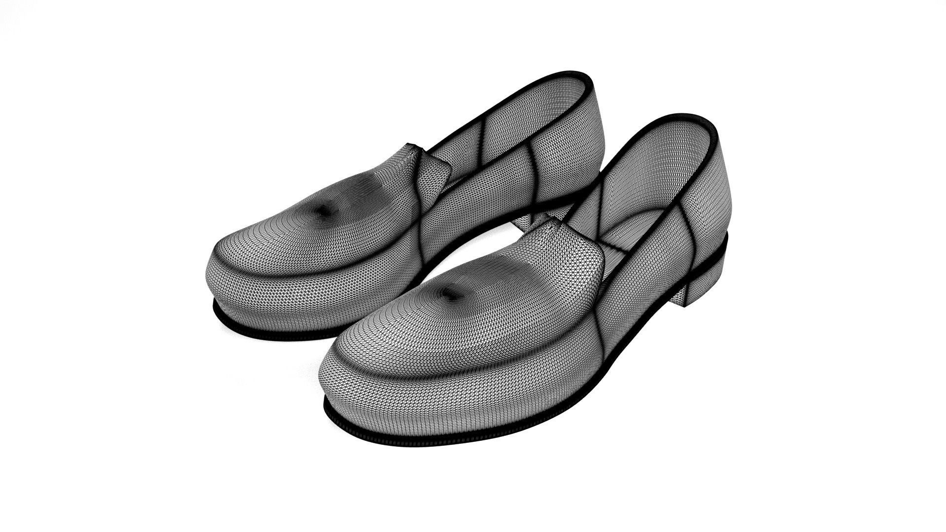 Women Loafer Flat 3D model_14