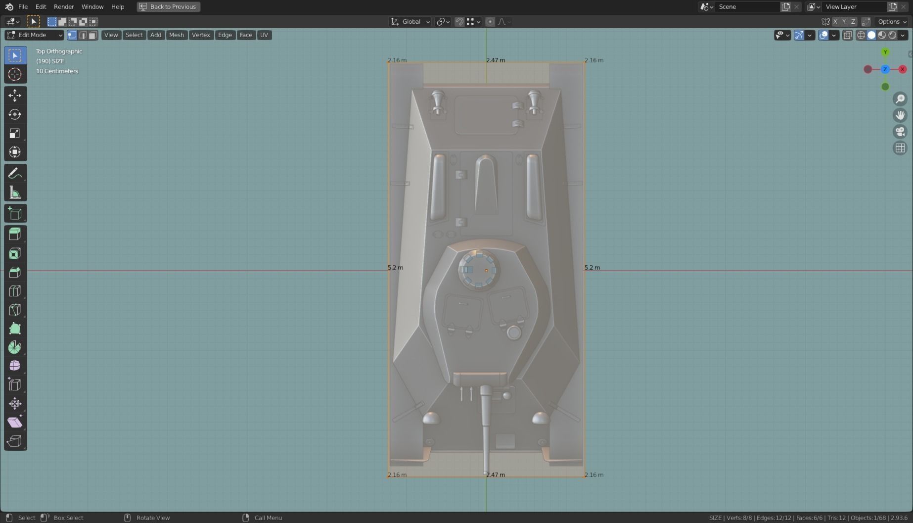 T 50 Tank Base Mesh Low-poly 3D model_24