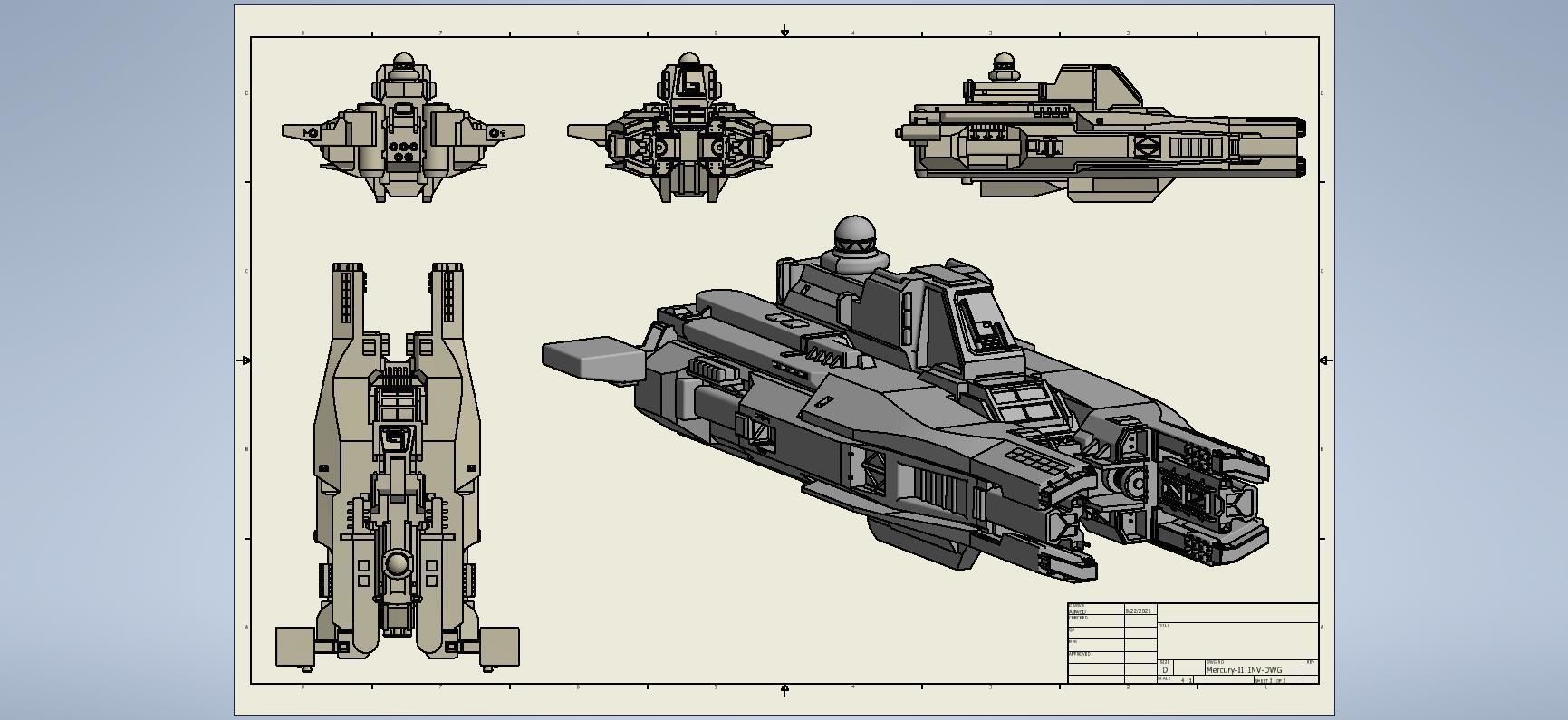 Mercury-II Sol Trans-gov Vessel 3D print model_2