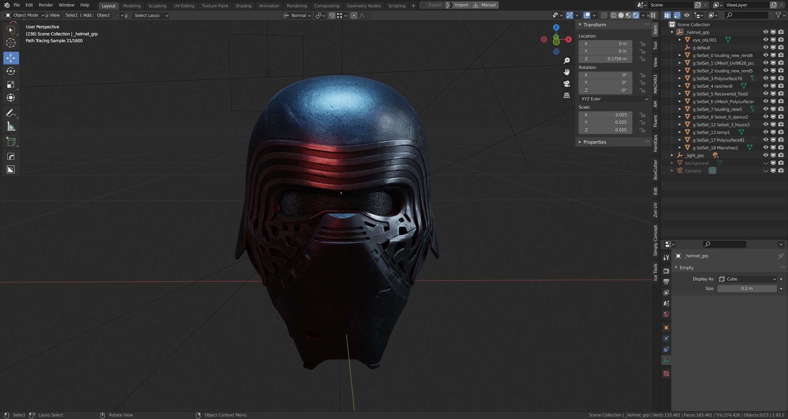Kylo Ren Helmet 3D model_23