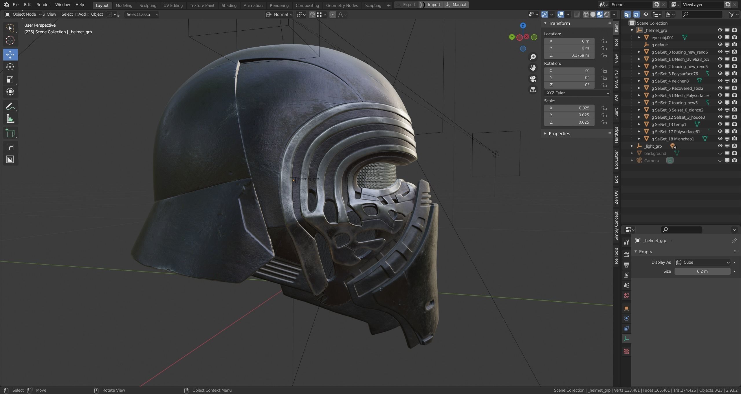 Kylo Ren Helmet 3D model_24