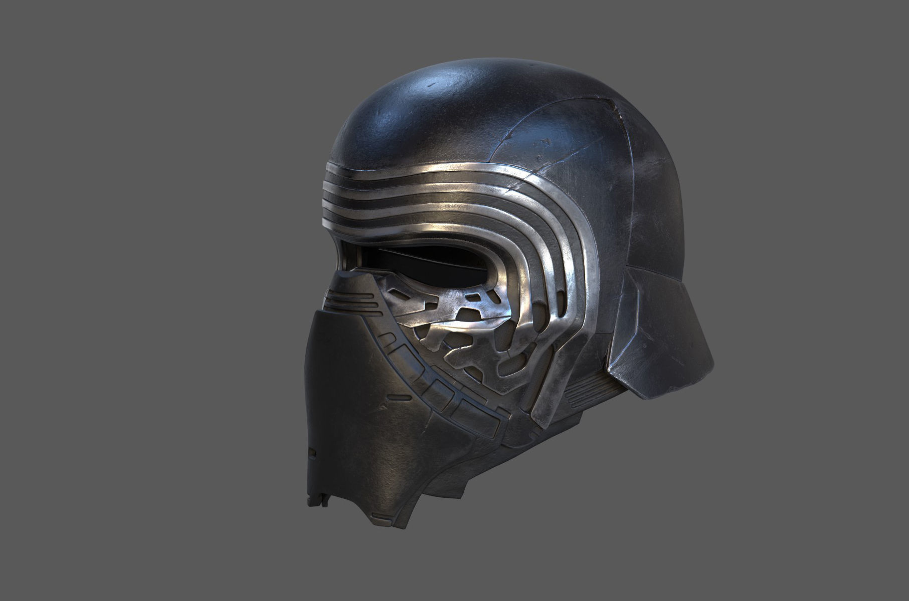 Kylo Ren Helmet 3D model_4