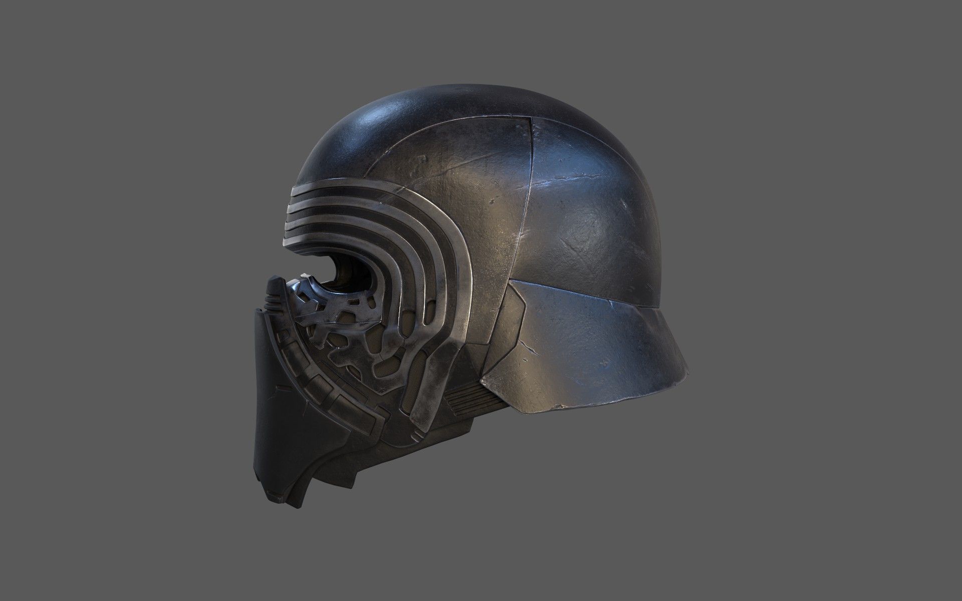 Kylo Ren Helmet 3D model_7