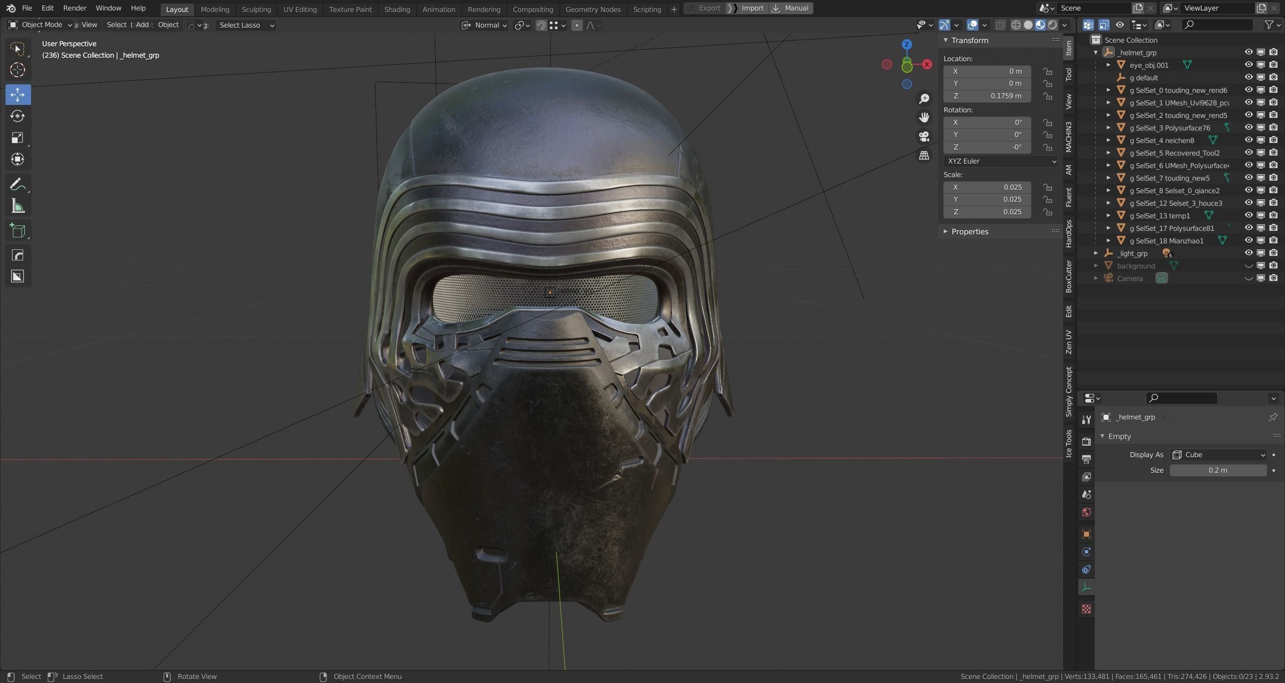 Kylo Ren Helmet 3D model_19