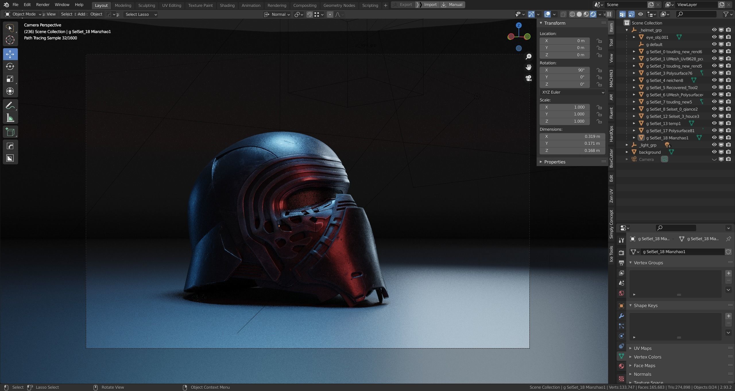 Kylo Ren Helmet 3D model_22
