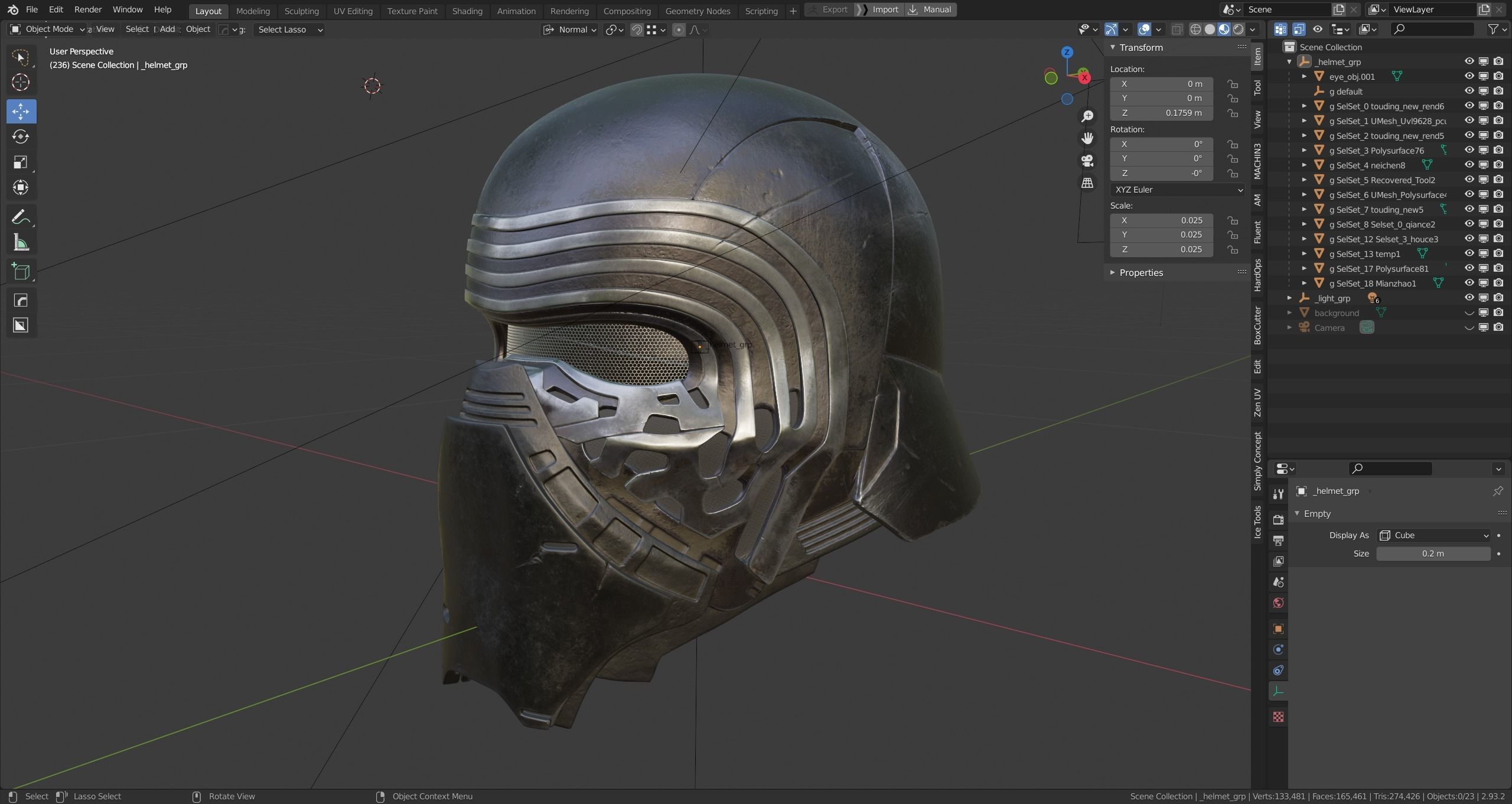 Kylo Ren Helmet 3D model_20