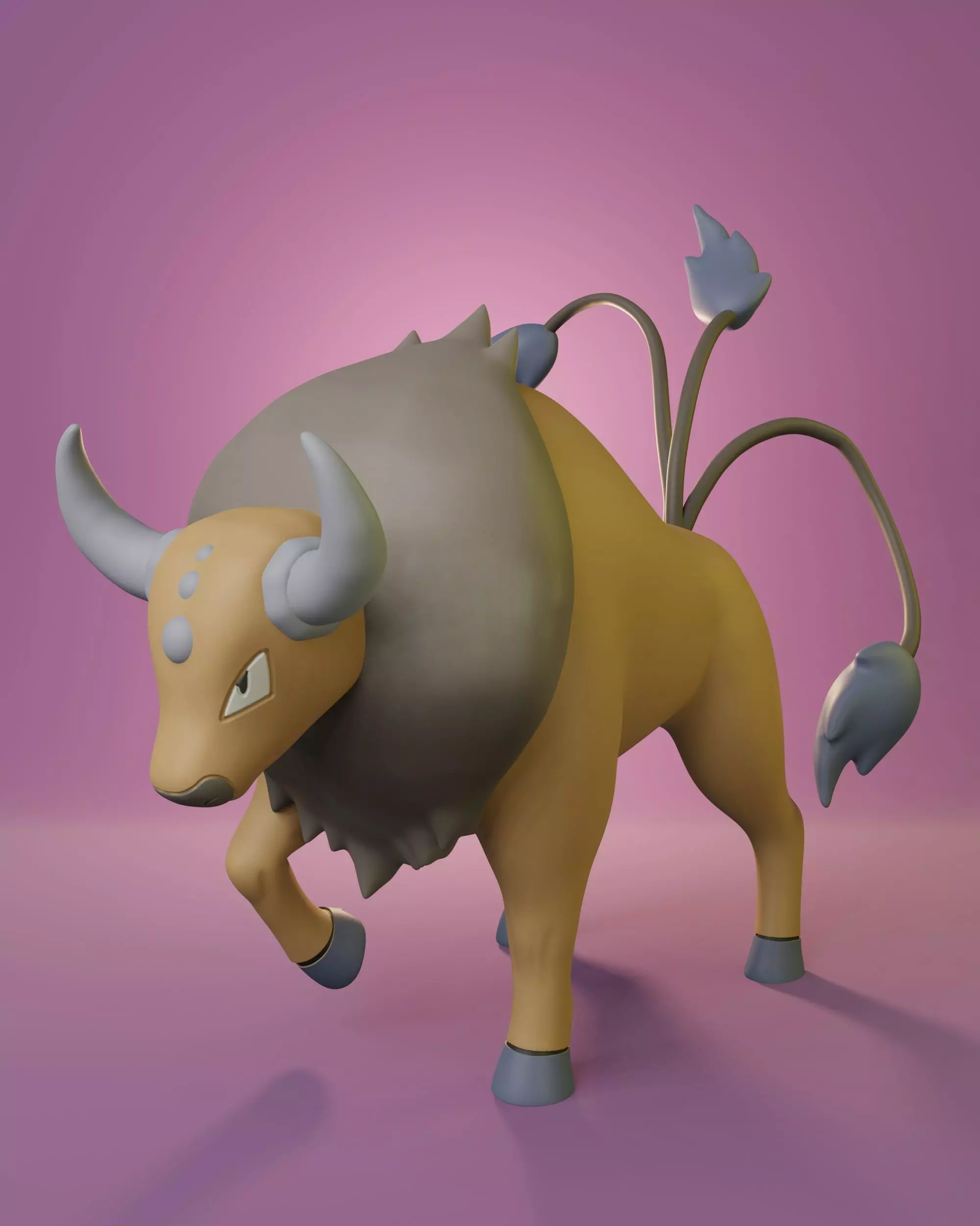 Pokemon - Tauros Free 3D print model