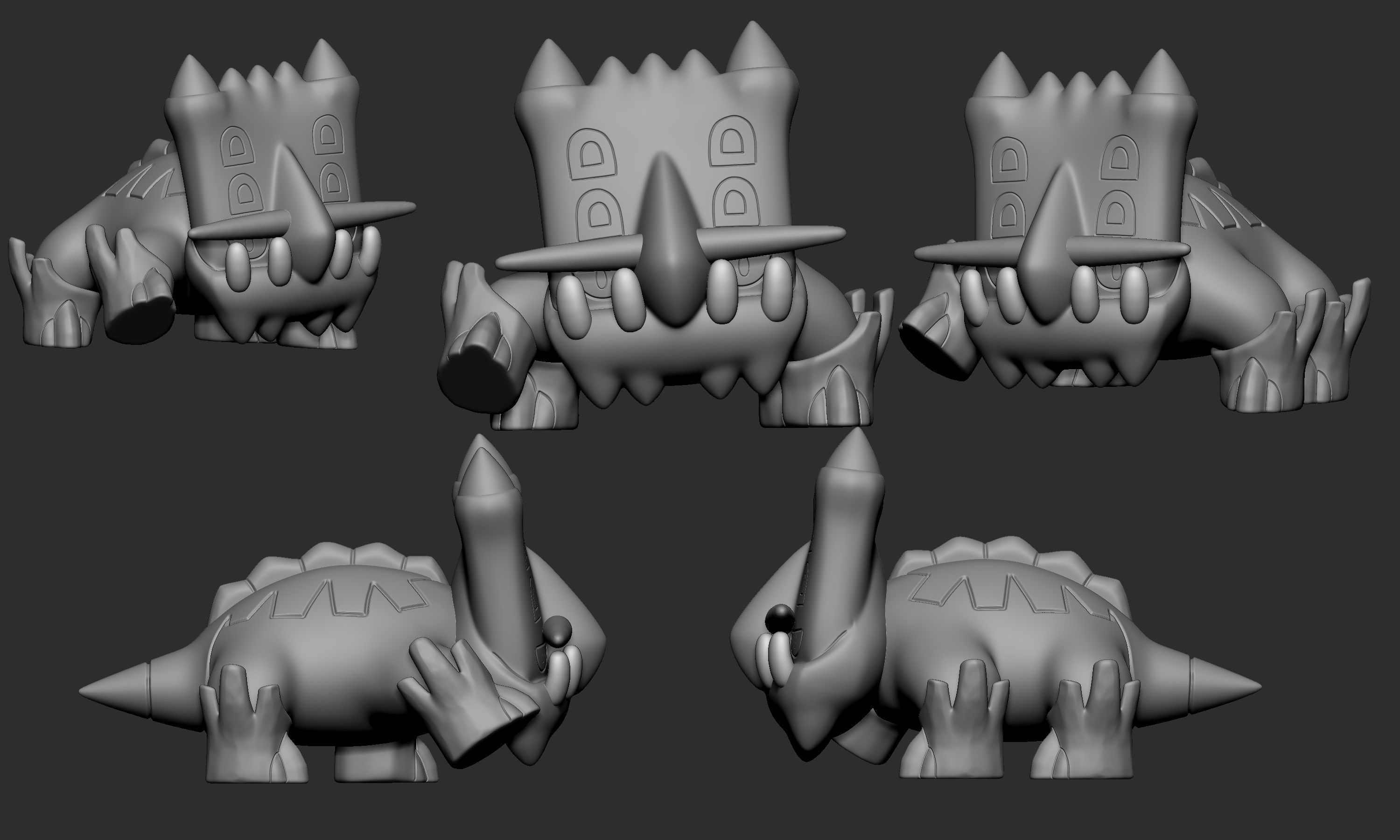 Pokemon -  Shieldon and Bastiodon 3D print model_5