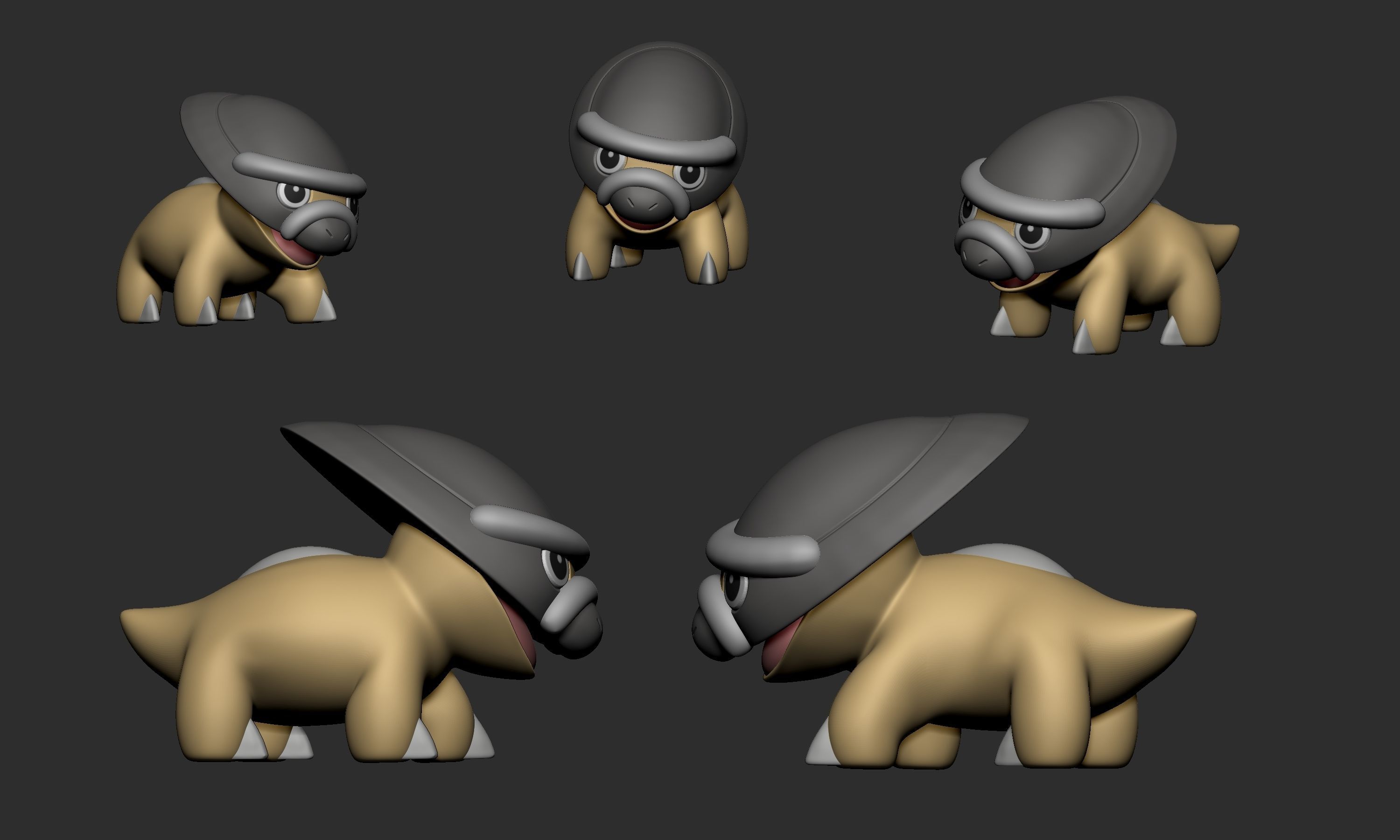 Pokemon -  Shieldon and Bastiodon 3D print model_2