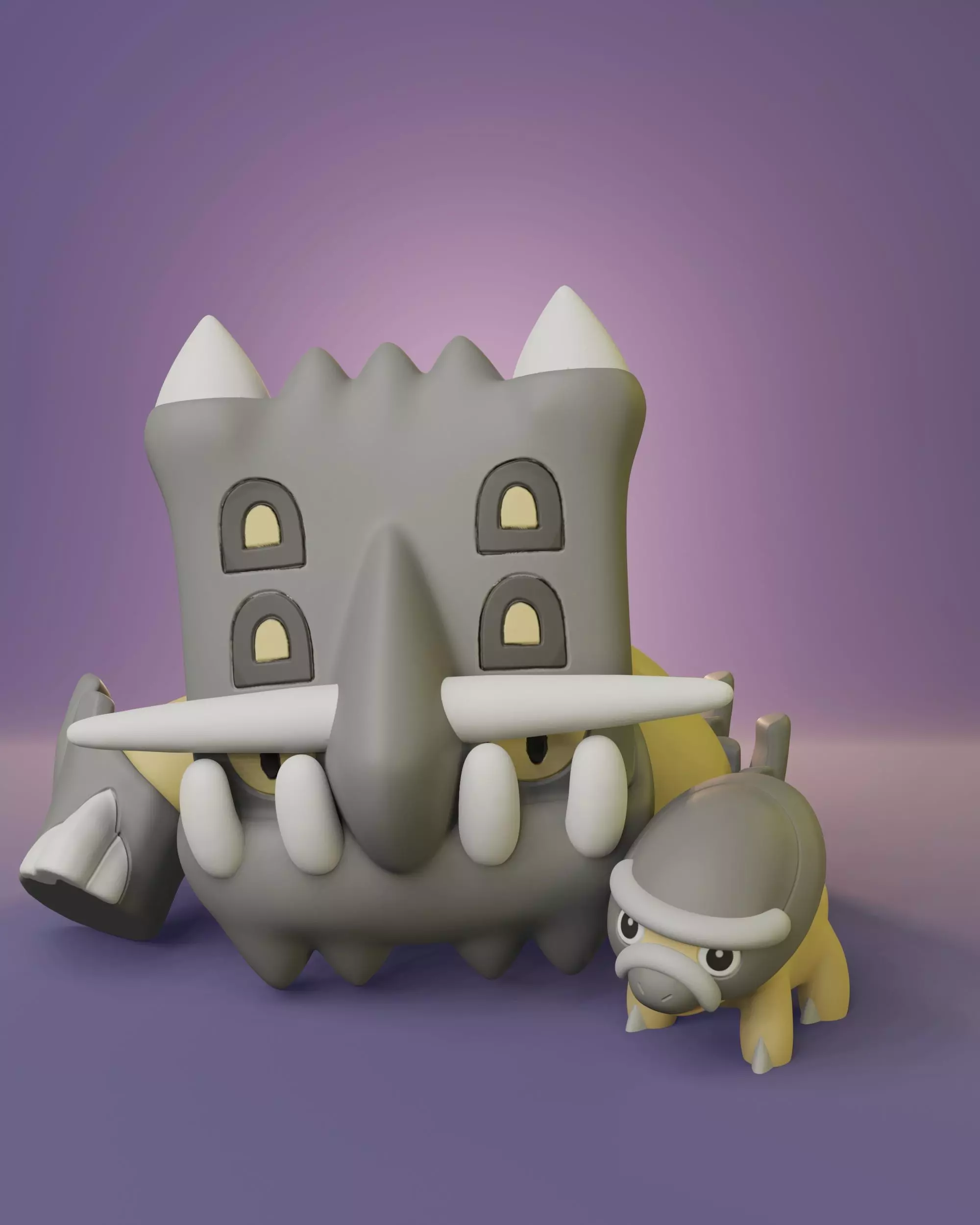 Pokemon -  Shieldon and Bastiodon 3D print model_0