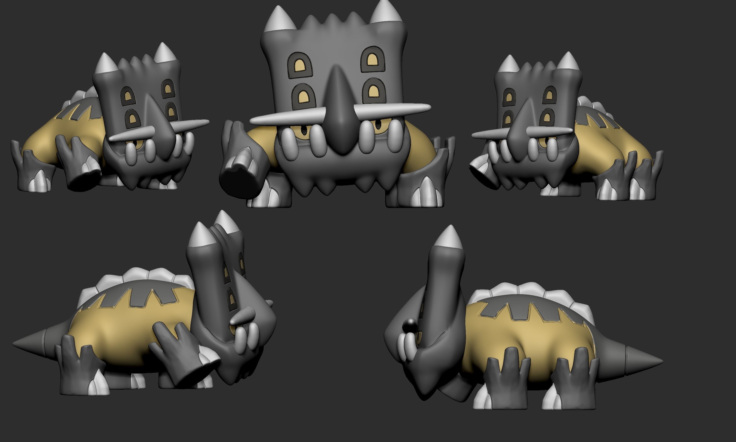 Pokemon -  Shieldon and Bastiodon 3D print model_4