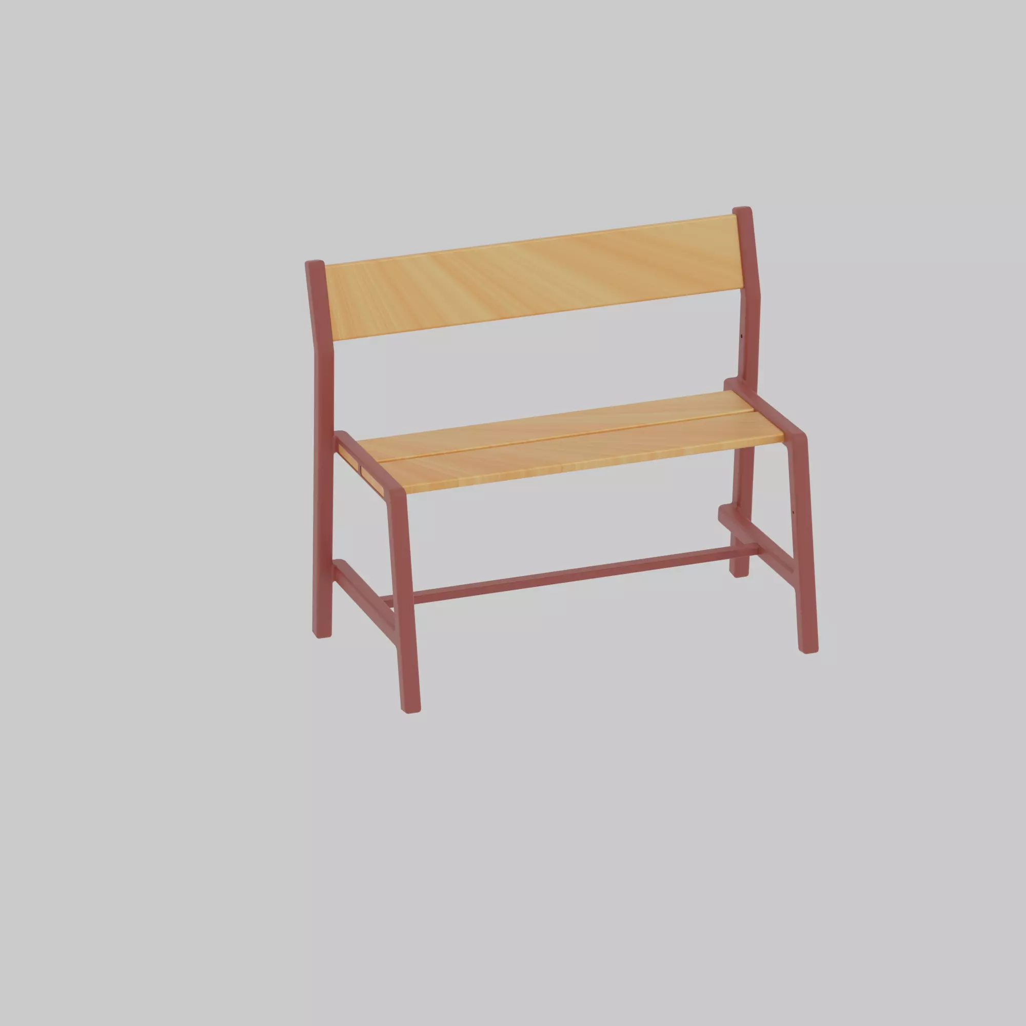 Wood table Low-poly 3D model_0