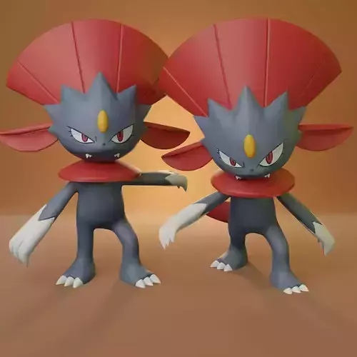 Pokemon - Weavile with 2 different poses
