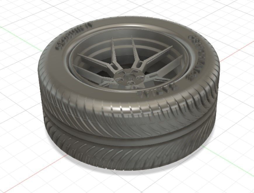 Giovanna Haleb Style Wheels with Tires and Brakes for 3D Print 3D print model_20