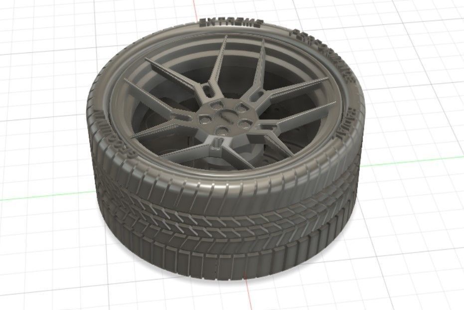 Giovanna Haleb Style Wheels with Tires and Brakes for 3D Print 3D print model_32