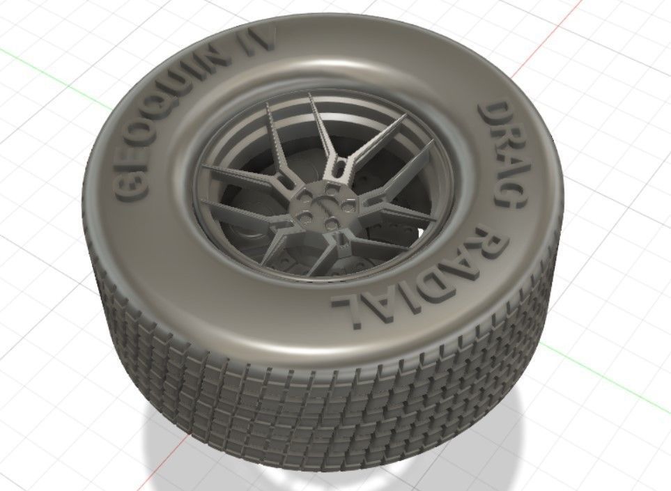 Giovanna Haleb Style Wheels with Tires and Brakes for 3D Print 3D print model_5